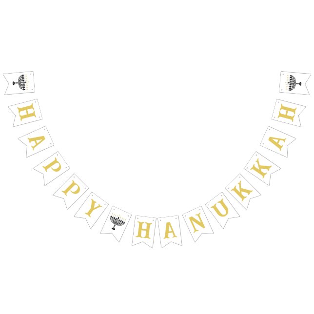 Enkel festival för Ljus Menorah Hanukkah Vimplar (Alla)