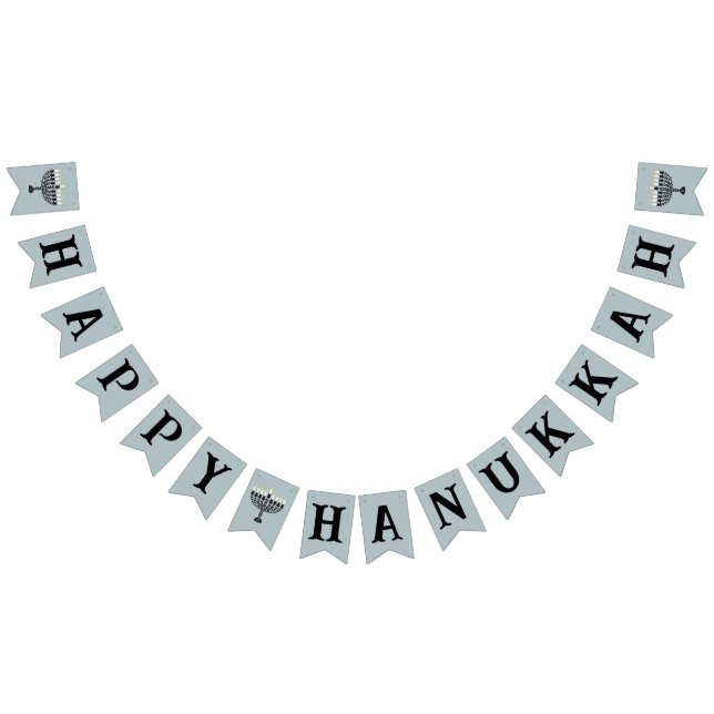 Enkel festival för Ljus Menorah Hanukkah Vimplar (Alla)