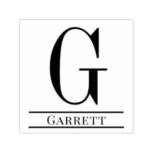 Enkel fet enkel initial monogramnamn #3 självfärgande stämpel