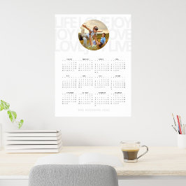 Enkel Fet | LIVE LOVE JOY 2025 Kalender Poster