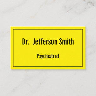 Enkel, fet, Öga-Catching Psychiatrist Visitkort