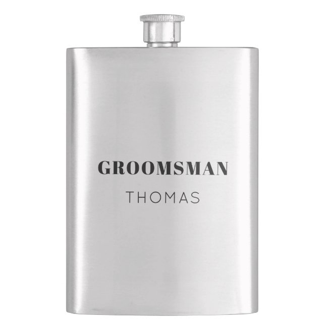 Enkel fet Personlig Groomsman Gift Drink Hip Fickplunta (Framsidan)