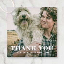 Enkel fet Tack Guy Photo Studenten Gåvor Etiketter