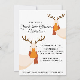 Enkel fin julklapp Anka Antlers Inbjudningar