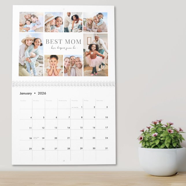 Enkel finaste mamma fotokollage kalender (Simple Best Mom Photo Collage Calendar)