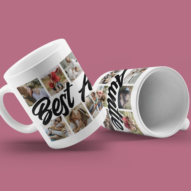 Enkel finaste moster någonsin fotokollage kaffemugg (Skapare uppladdad)