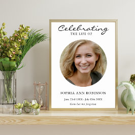 Enkel firande av livsfoto begravning minneshögtid  poster