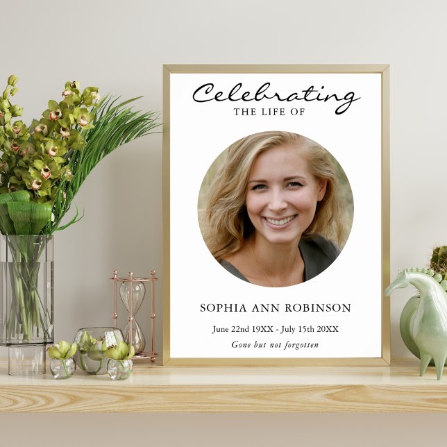 Enkel firande av livsfoto begravningsminnesmärke  poster (Skapare uppladdad)