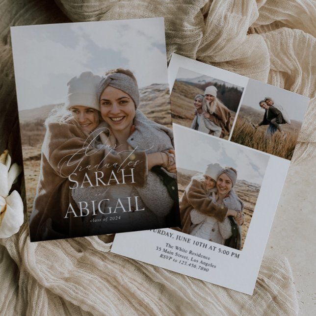 Enkel Firande-fotoStudentfest i Dubbla Inbjudningar (Skapare uppladdad)