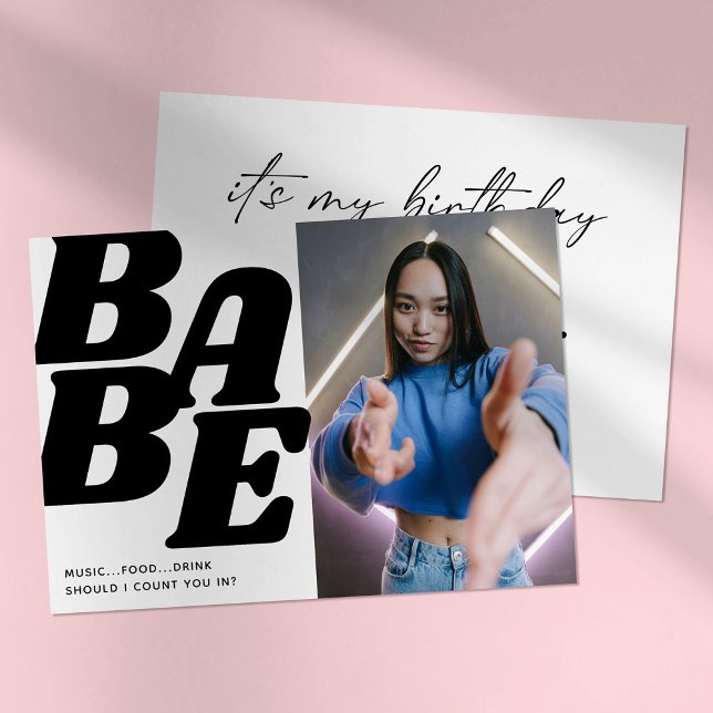 Enkel Flicka Tonårsflicka Födelsedagsfest Inbjudningar (Skapare uppladdad)