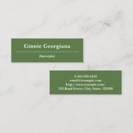 Enkel & flott Hairstylistvisitkort Mini Visitkort