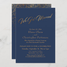 Enkel flotta och Guld Vi Har Married Script Confet