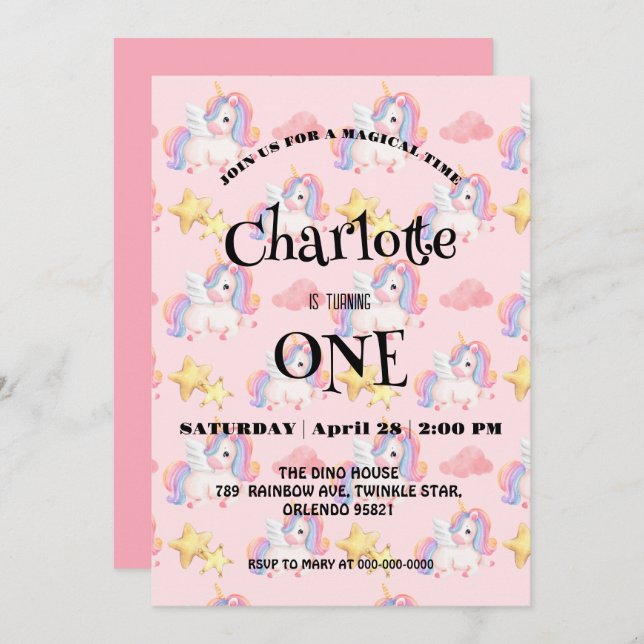 Enkel födelsedagsfest för modern regnbåge spara datumet (Fram/baksida)