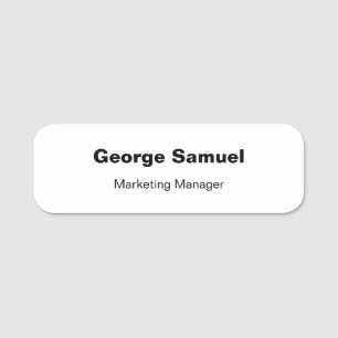 Enkel företagsanställd i klassiskt Namn bricka Namnbricka