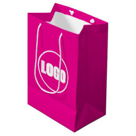 Enkel företagsvarumärke sponsor rosa med vit logot