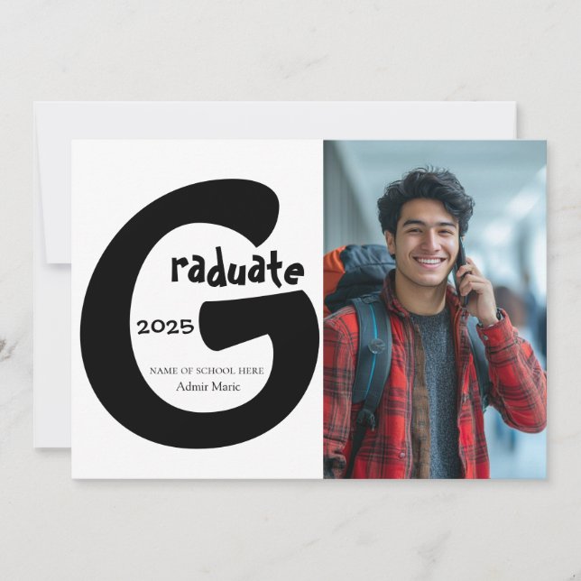 Enkel förklaring och elegant studenten inbjudningar (Framsida)