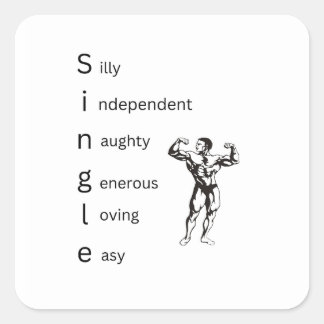 Enkel förkortningsetikett fyrkantigt klistermärke