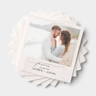 Enkel Förlovningsfest för modern skriptfoto Pappersservett