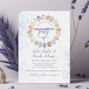 Enkel Förlovningsfest för sädesförsegling Inbjudningar