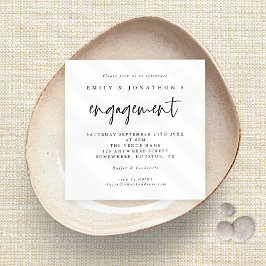 Enkel Förlovningsfest för skript i valfri Färg Inbjudningar