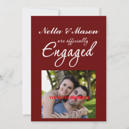 Enkel förlovningsfotoförklaring  inbjudningar