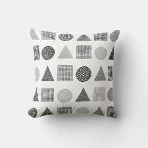 Enkel formdesign Grått vit Kudde