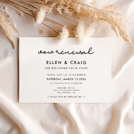 Enkel förnyelse av Bröllop Vow Inbjudningar