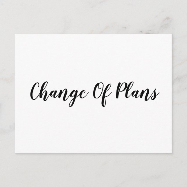 Enkel Försenad Bröllopstid  Meddelande Vykort (Framsida)