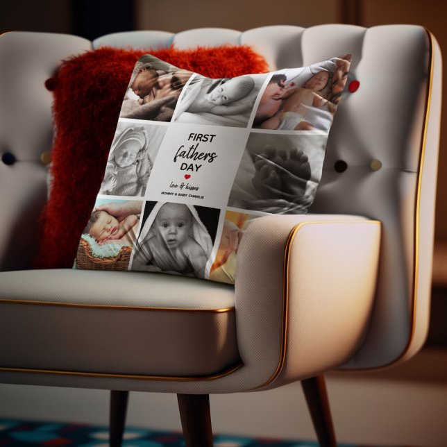 Enkel Första Fars Dag Bildcollage | Pappa Kudde (Skapare uppladdad)