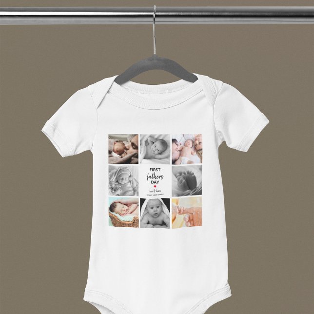 Enkel Första Fars Dagen Bildcollage | Pappa T Shirt (Skapare uppladdad)