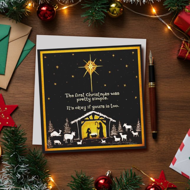 Enkel Första Julen Enkel Krubba Inspirerande (Skapare uppladdad)