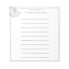 Enkel Fossil Snäcka Pastel Blue från skrivbordet Anteckningsblock