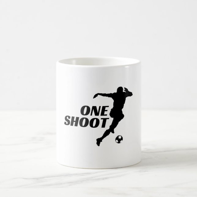 Enkel fotbollssilhuett kaffemugg (Center)