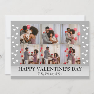 Enkel foto av Elegant Kärlek valentines day par Julkort