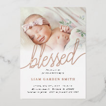 Enkel Foto Blessed Dop Rose Guld