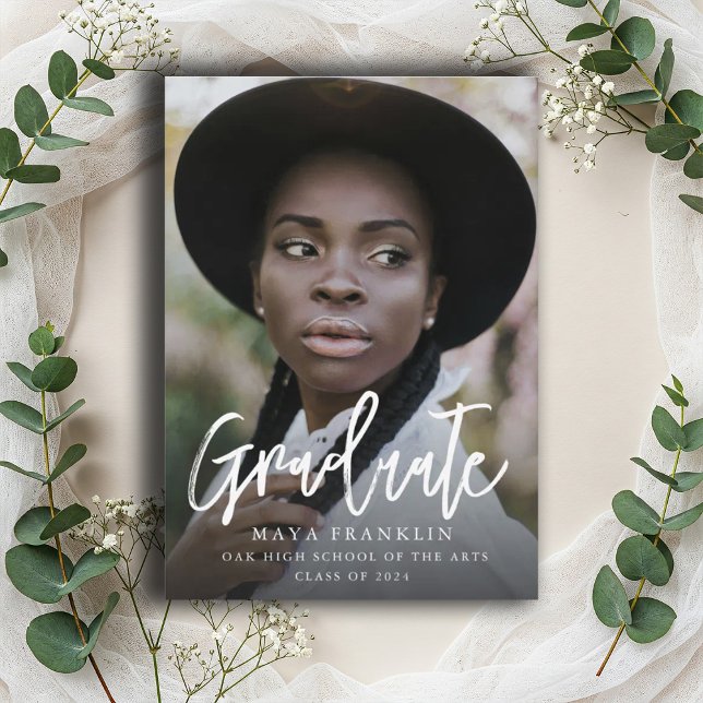 Enkel Foto Examenklass För Inbjudningar (Skapare uppladdad)