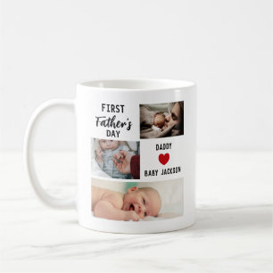 Enkel foto för första Fars dag Anpassningsbar 3 Kaffemugg