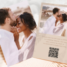 Enkel foto med Osa QR-kod Neutralt Bröllop