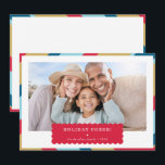 ENKEL FOTO modern minimal geometrisk röd guld Julkort<br><div class="desc">by kat massard >> WWW.SIMPLYSWEETPAPERIE.COM<<< An elegant card design featuring quote that you can change yourself! White geometric border on the backside, giving you the opportunity to handwrite a personal message or place a full portrait photo. NOTE >> Kontakta mig kat@simplysweetpaperie.com om du behöver hjälp med att ändra storlek på...</div>