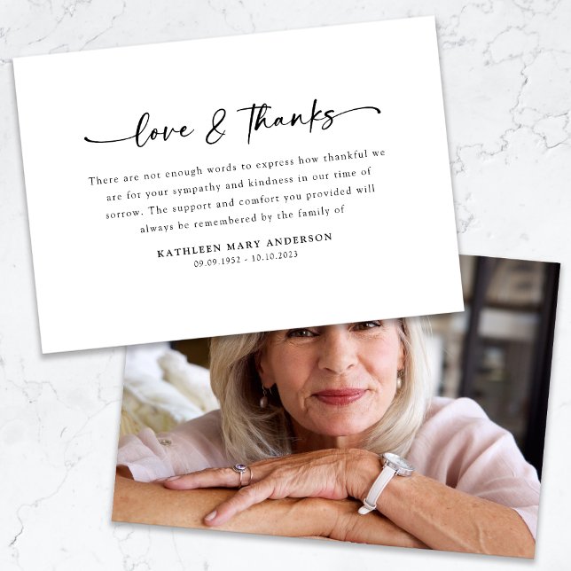 Enkel fotobakgrund för skript tack kort (Skapare uppladdad)