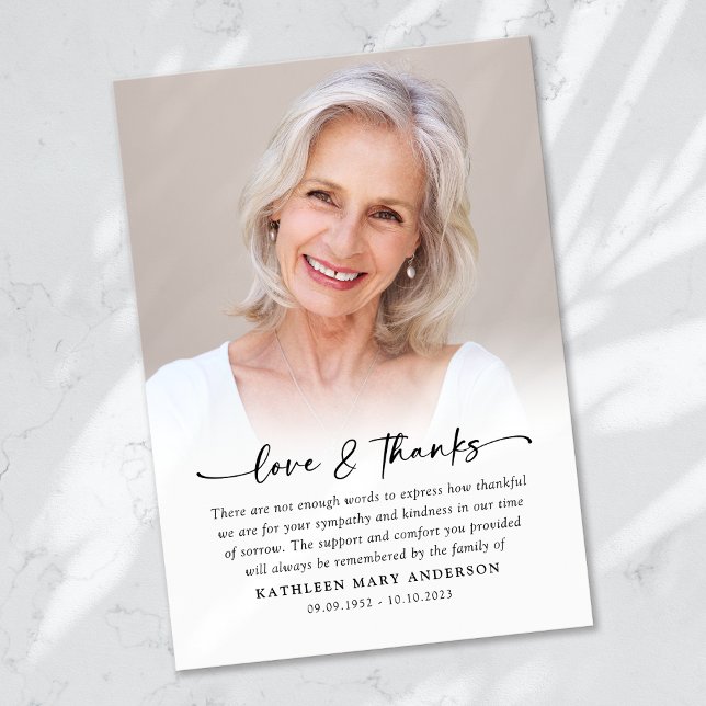 Enkel fotobakgrund tack kort (Skapare uppladdad)