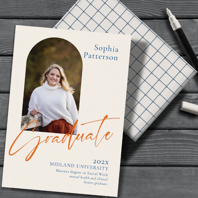 Enkel fotoblå & Orange Meddelande (Skapare uppladdad)