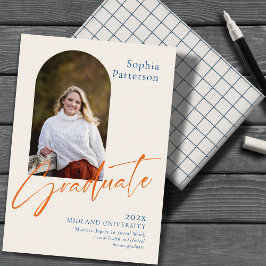 Enkel fotoblå & Orange Meddelande