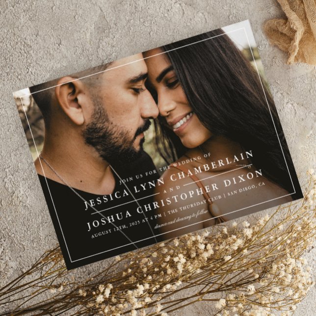 Enkel Fotobryllop Inbjudningar (Skapare uppladdad)