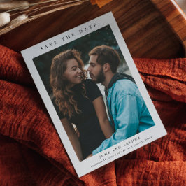 Enkel Fotobryllop Save the Date Magnetisk Inbjudningskort