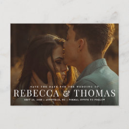 Enkel Fotobryllopsinbjudan postkort Meddelande Vykort