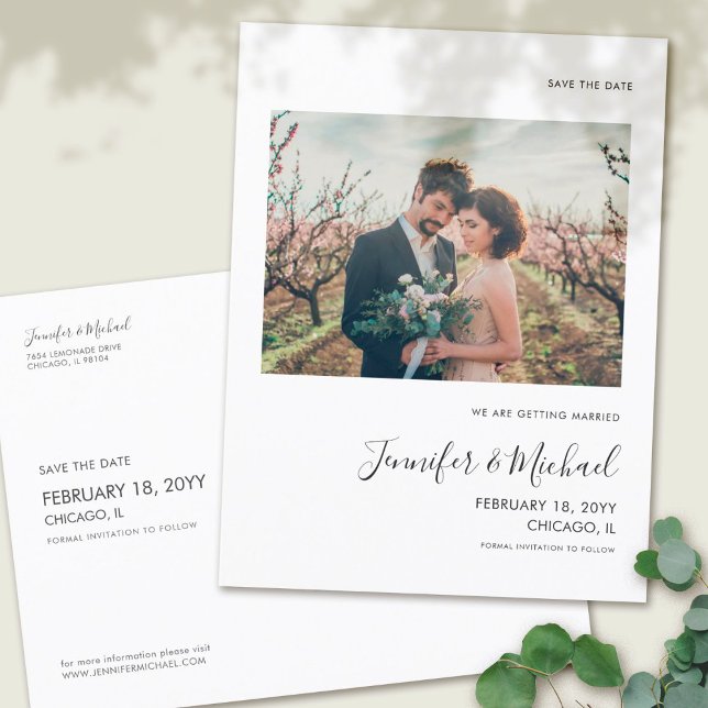 Enkel fotodesign Spara datum vykort 2 (Skapare uppladdad)