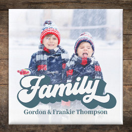 Enkel fotofamiljetypgrafi magnet