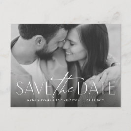 Enkel fotofil i modern snyggt sparar datumet meddelande vykort