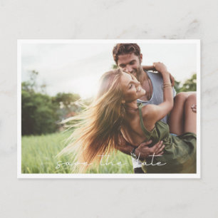 Enkel Fotografi Bröllop Spara Datum Vykort